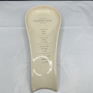 Mason Cash Innovative Stoneware Ivory Spoon Rest w/Measurement Equivalents